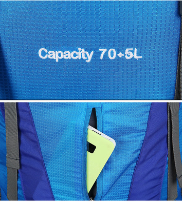 Ba lô leo núi không thấm nước Ransel Ba lô Polyester 70 lít Ba lô ISO