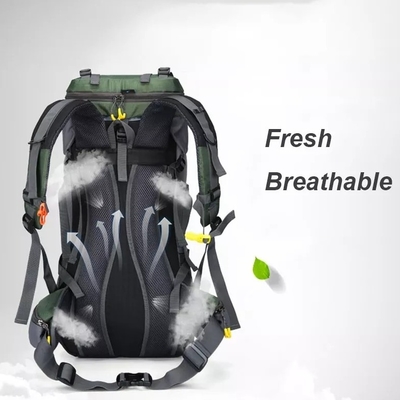 Balo đi bộ đường dài chống thấm nước nhẹ 60L Balo chống mưa 70cm