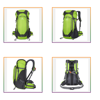 Ba lô đi bộ đường dài không thấm nước màu xanh lục 64cm Ba lô du lịch nhẹ của phụ nữ 40L