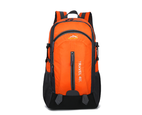 Ba lô chống nước 40L màu cam Ba lô du lịch cắm trại 55cm có lỗ sạc USB