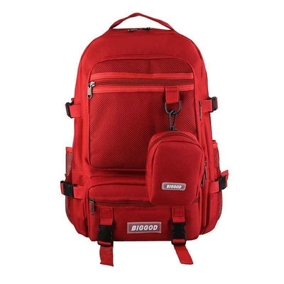 Red BSCI Business Back Packs Thông thường Ba lô du lịch Oxford dung tích lớn