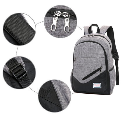 Bộ ba lô máy tính BSCI màu xám dành cho sinh viên Bộ ba lô 3pc dành cho doanh nhân