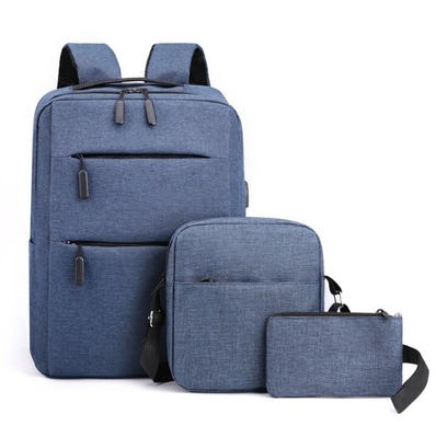 ODM Polyester Men'S Ba lô Bộ Ba lô Máy tính xách tay Màu xanh Hải quân chống thấm nước