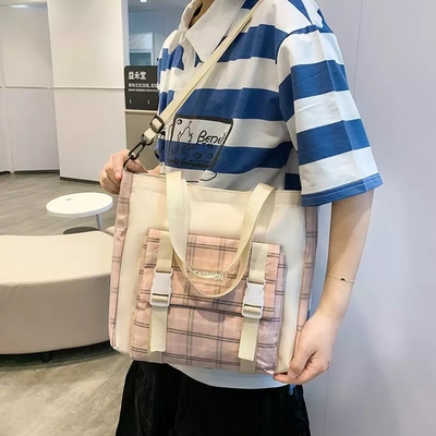 Bộ ba lô học sinh 42cm In lưới đáng yêu Ba lô 5 miếng