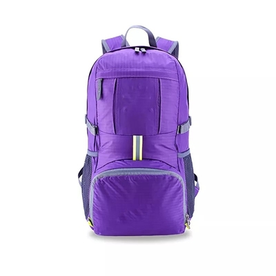 Ba lô đi bộ đường dài có thể gập lại BSCI màu đỏ 35L Thiết bị leo núi Ba lô chống thấm nước