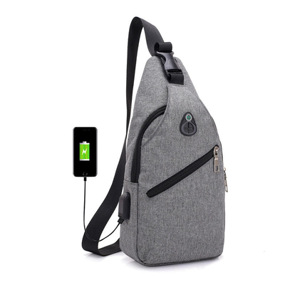 Túi đeo chéo đa năng có cổng sạc Usb Vải Oxford chống thấm nước