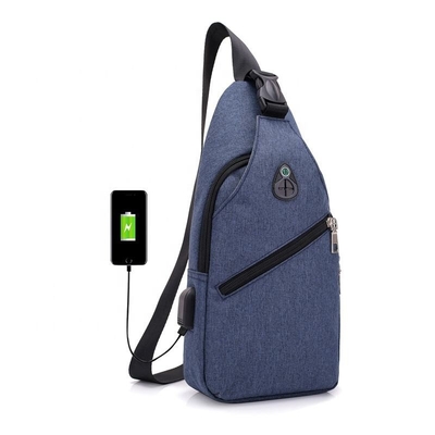 Túi đeo chéo đa năng có cổng sạc Usb Vải Oxford chống thấm nước