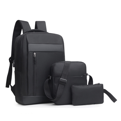 Bộ ba lô Unisex ODM màu đen dành cho Doanh nghiệp 3 trong 1 Bộ ba lô máy tính xách tay Trường học