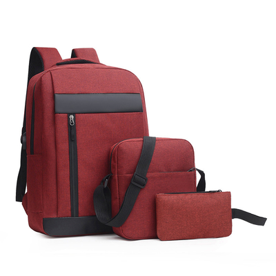 Bộ ba lô Unisex ODM màu đen dành cho Doanh nghiệp 3 trong 1 Bộ ba lô máy tính xách tay Trường học
