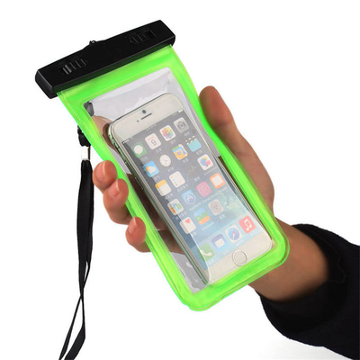 Túi điện thoại không thấm nước màu hồng Túi đựng điện thoại không thấm nước PVC Túi điện thoại khô nổi