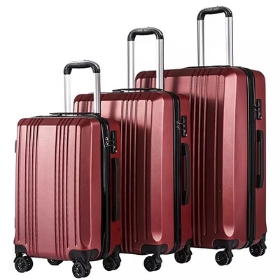 ABS Chống Nước Du Lịch Hành Lý Xe Đẩy Hardside Vali Dây Kéo Đôi Khóa TSA 4 Bánh Xe Spinner