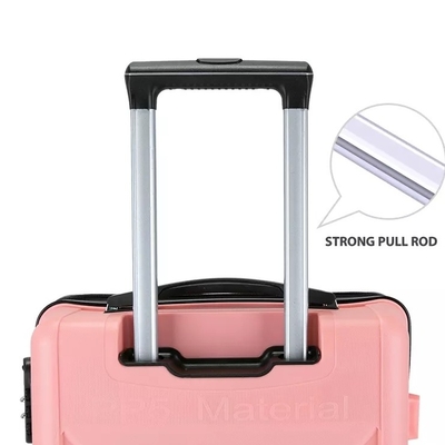 Bộ lót Polyester Vỏ cứng Bộ hành lý Vali xe đẩy 24'' Khóa hành lý Tsa 3 chiếc Pp Mang theo
