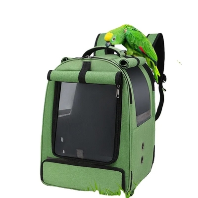 Trọng lượng nhẹ Bird Parrot Pet Carrier Bag Lồng lưới ngoài trời Ba lô du lịch có thể gập lại lớn