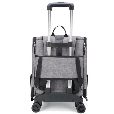 Dog Cat Carrier With Wheels Ba lô ngoài trời Pet Carrier Pet Trolley Portable
