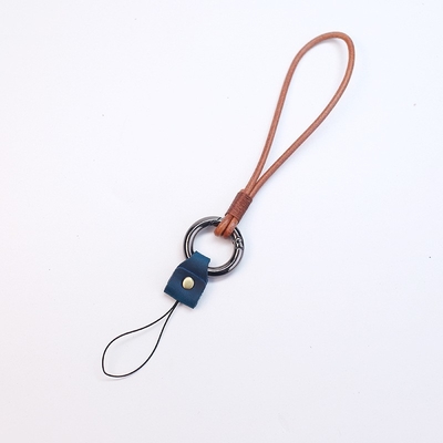 Dây đeo điện thoại đa năng OEM Dây đeo cổ bằng da có thể điều chỉnh Dây đeo điện thoại bằng kim loại vá