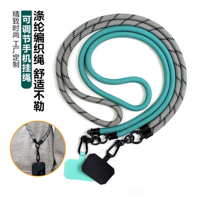 Dây đeo điện thoại đa năng ODM Dây đeo cổ bằng nylon có thể điều chỉnh với miếng kim loại